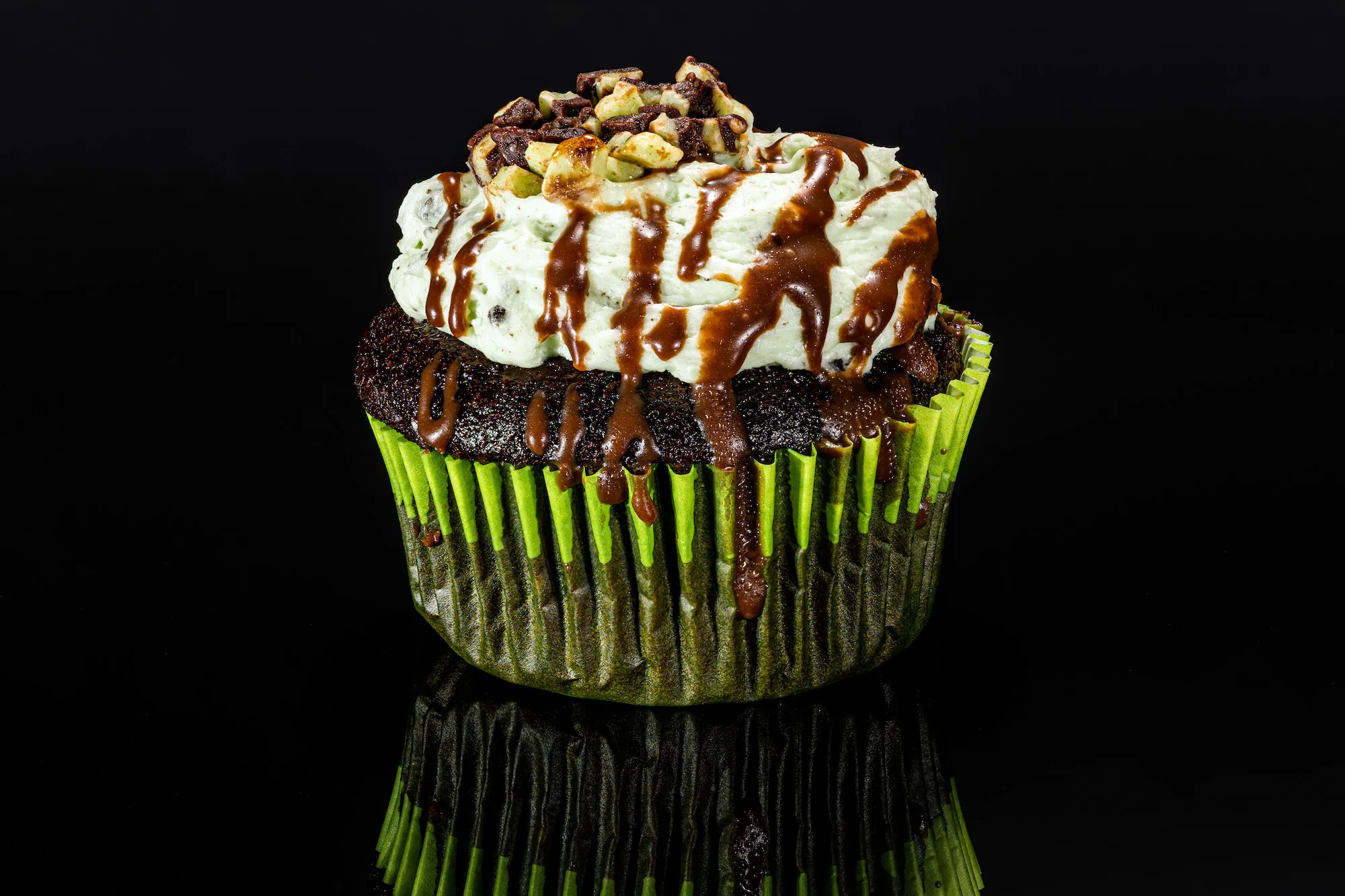 cupcake on black background