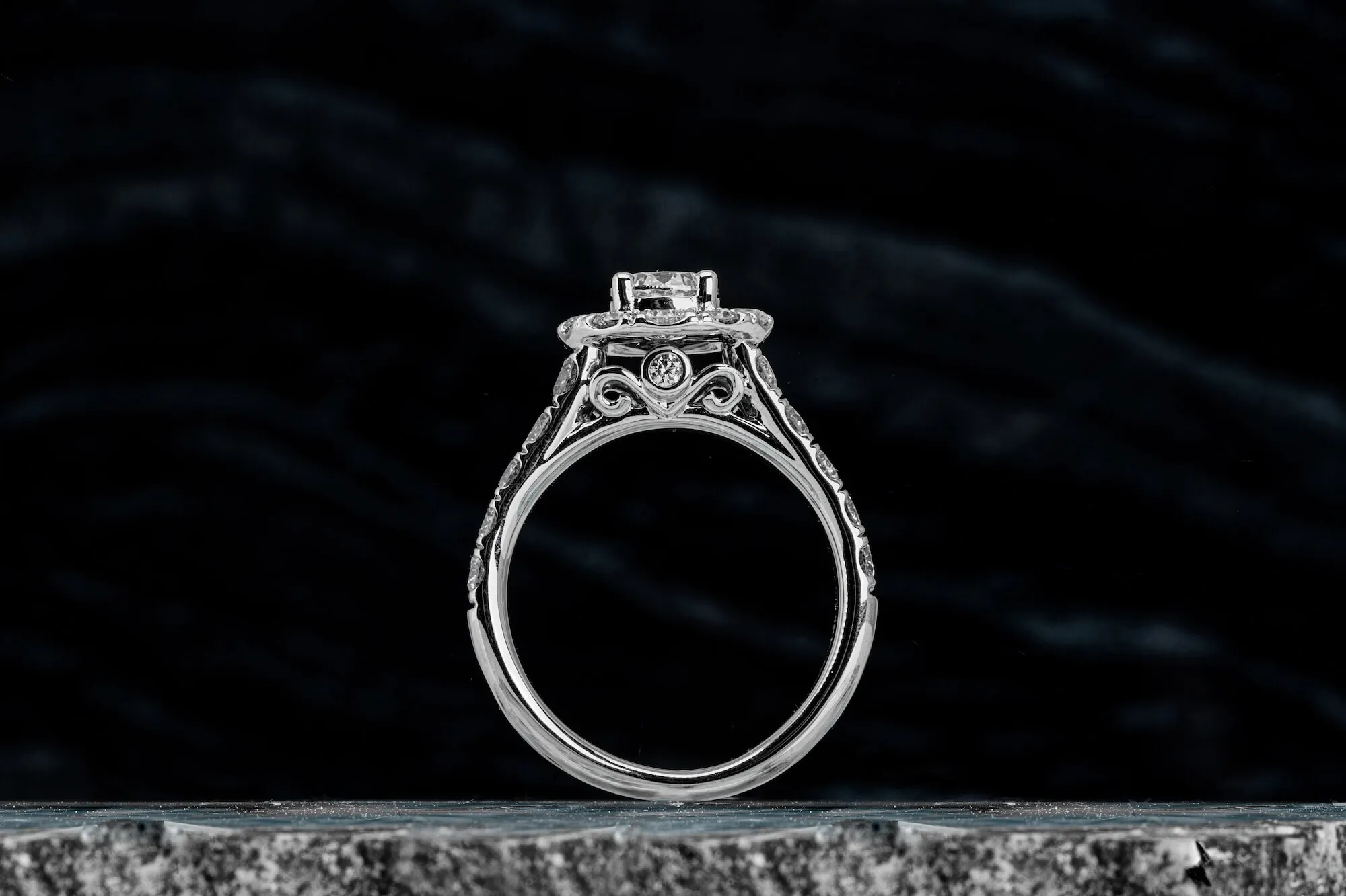 diamond ring from the side